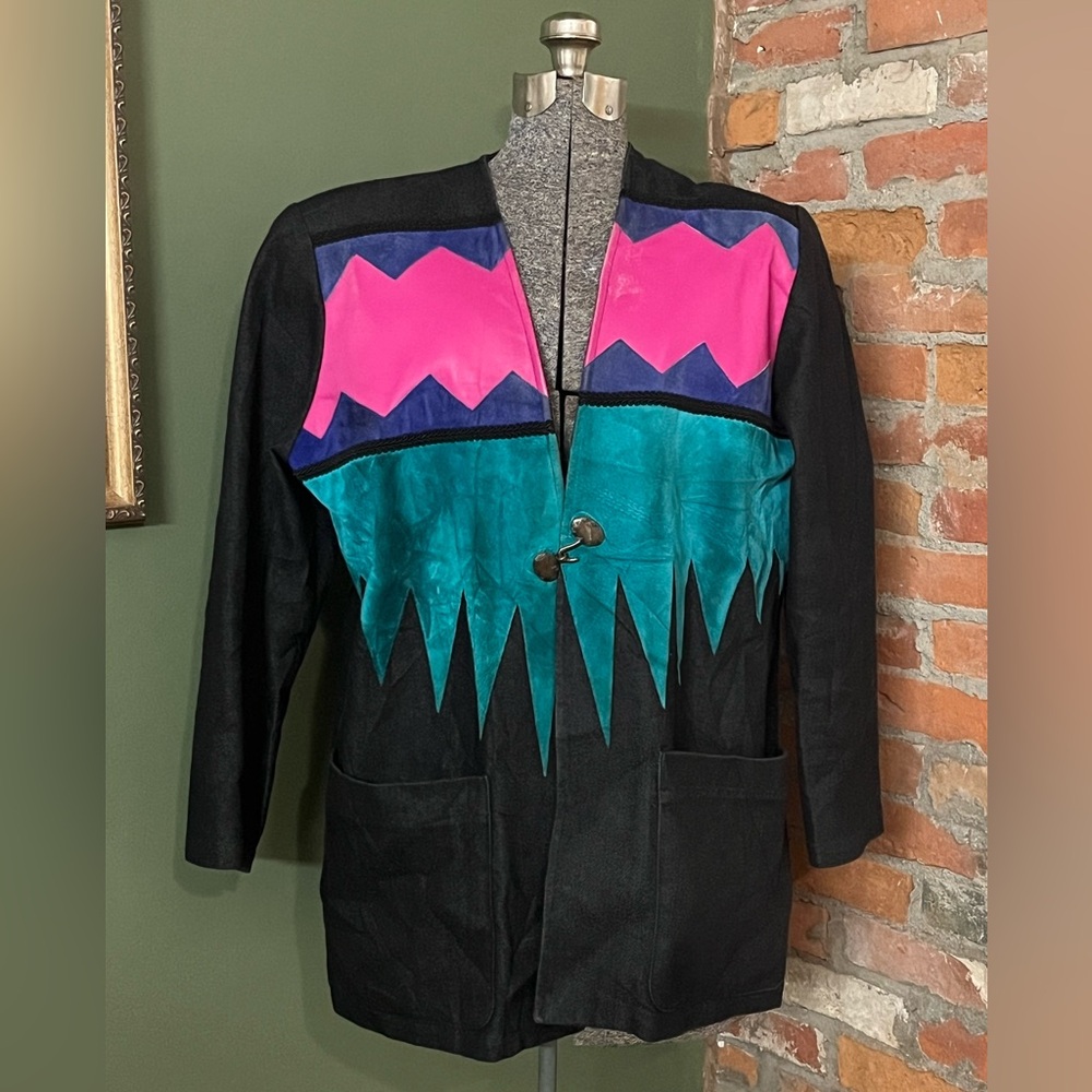 Vintage Colorful Geometric Jacket
